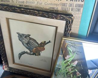 lots of art- vintage and modern