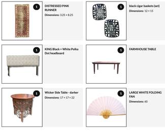 tables, decor, headboards