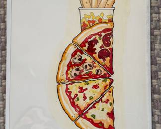 "Pizza & Fries" Original Artwork