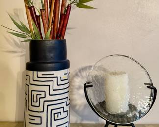 Art Pottery Vase & Votive Candle Holder
