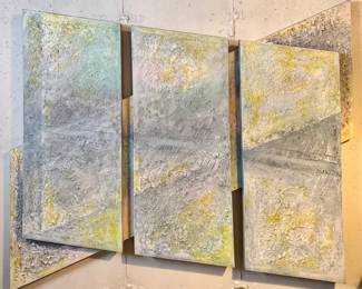Abstract Oil on Canvas, Signed
