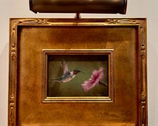 "Hummingbird" Oil on Canvas, Signed