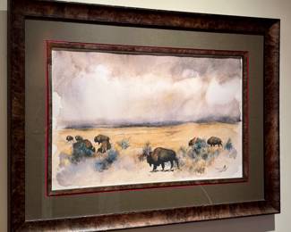 "Bison" Lithograph, Signed Toledo