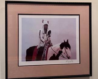 "Ute Horseman,"Signed Larry Riley AP 6/45