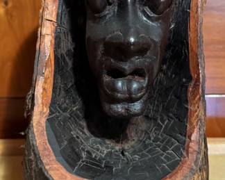 Carved Ebony Bust