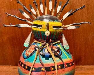 "Kachina" Gourd, Signed Robert Rivera
