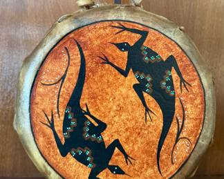 Handmade Pueblo Drum, Signed Phillip Martinez