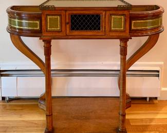Vintage Danby Double Planter Console Table with Reticulated Gallery
