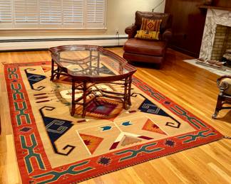 "Tees Miel" Design Indian Wool Rug