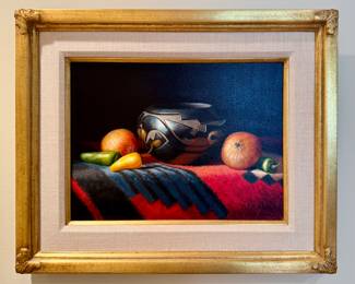 "Santa Clara Heritage" Oil on Canvas, Signed S. Krzyston