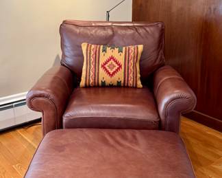 LeatherTrend Armchair & Ottoman