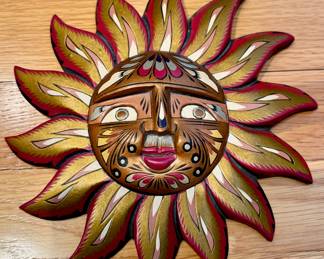 Hand Painted Sun Wall Art