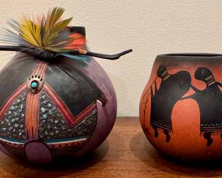 Hand Crafted Robert Rivera Gourds