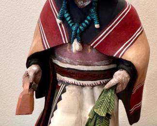 Hand Carved Kachina Doll, Signed