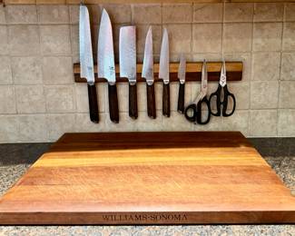 Williams Sonoma Shun Knife Set with Cutting Board
