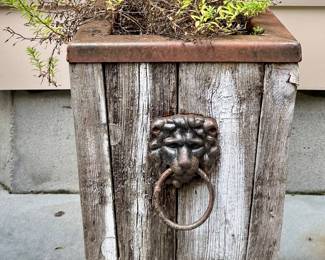 Rustic Planter with Paw Feet