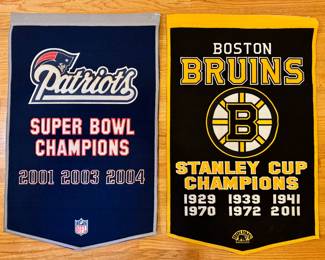 Patriots & Bruins Pennant Banners