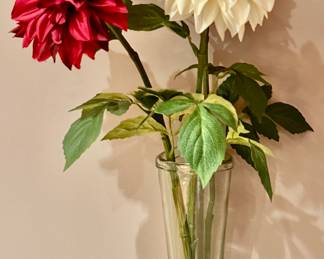 Arhaus Furniture Wall Mounted Vase with Faux Flowers