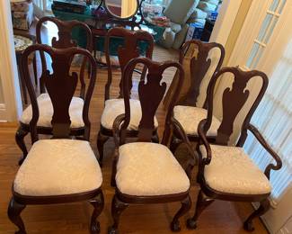 DREXEL HERITAGE DINING CHAIRS- 6- FOUR SIDE CHAIRS-TWO ARM CHAIRS