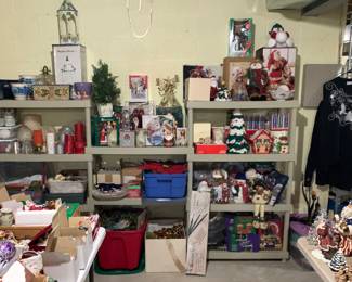More Holiday Decorations, Candles, beaded Garland, serving pieces, planters