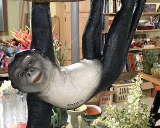 Benjamin Canas signed monkey sculpture 