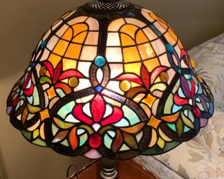 One of many stained glass lamps