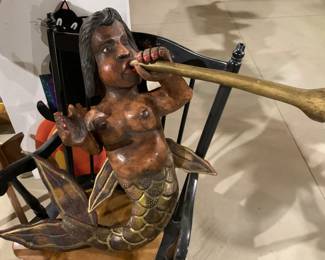 Haitian wooden Mermaid