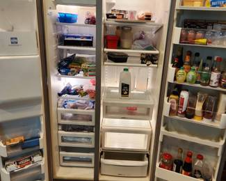 KitchenAid stainless refrigerator/freezer. Door ice and water dispensers DO NOT WORK. Everything else works perfectly