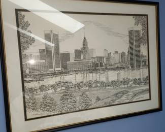 Numbered & signed "Baltimore Skyline" by Martin Berry