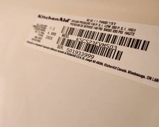 KitchenAid stainless refrigerator/freezer. Door ice and water dispensers DO NOT WORK. Everything else works perfectly