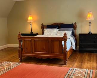 THIS STURDY QUEEN SIZE BED WAS BUILT FOR THE BUSCH FAMILY