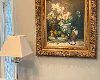 Lamps and pretty framed prints