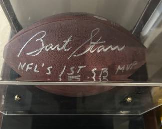 Bart Starr signed football