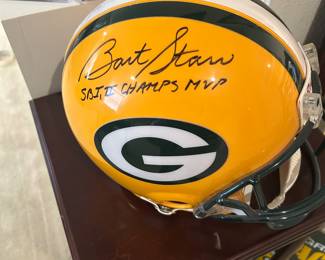 Authenticated Bart Starr signed helmet