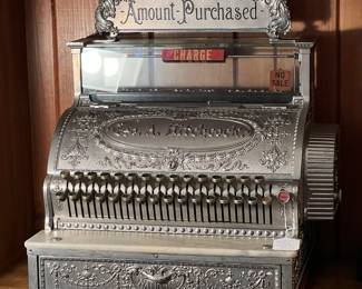 Superb Antique silver National cash register