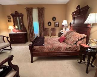Antique walnut bedroom suite...Welcome to the 1880's