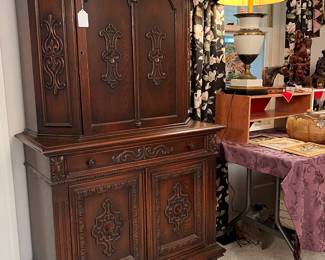 Antique closed China cabinet