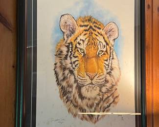 Vintage signed and numbered animal print