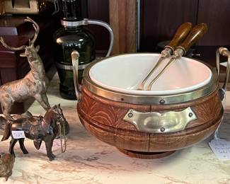 Antique presentation salad set.