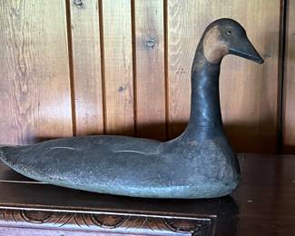 Superb antique leather goose decoy