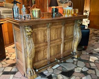 Beautiful Vintage oak bar