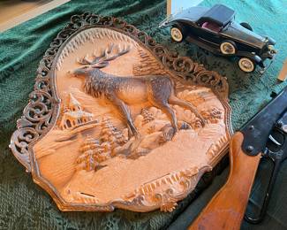 Large Antique die cut and Vintage Daisy BB gun