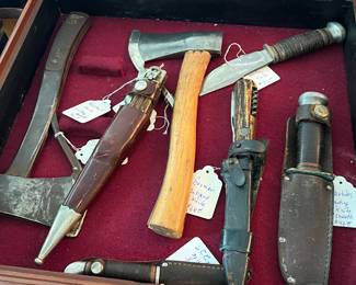 Marbles hatches, knives, etc