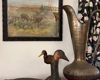 Superb Antique leather Goose Decoy