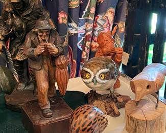 Group of Vintage  wood carvings