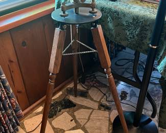 Vintage transit on tripod base