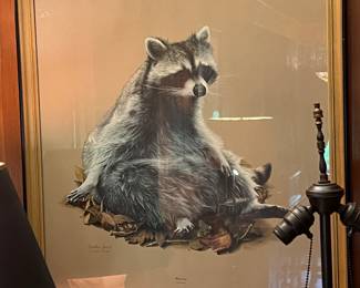 Vintage signed and numbered animal print