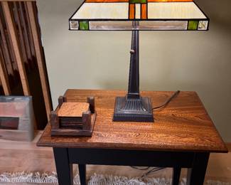 Tiffany Style Stain Glass Table Lamp 