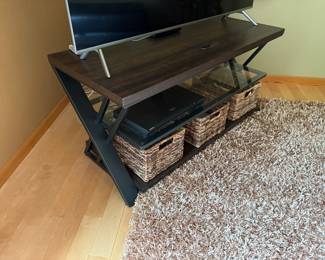 TV Stand with Baskets 