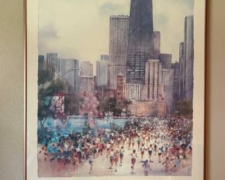 Chicago Marathon Poster 10th Anniversary